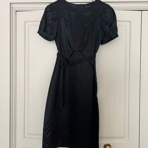 Jill Stuart Black Midi Dress with Elegant Design